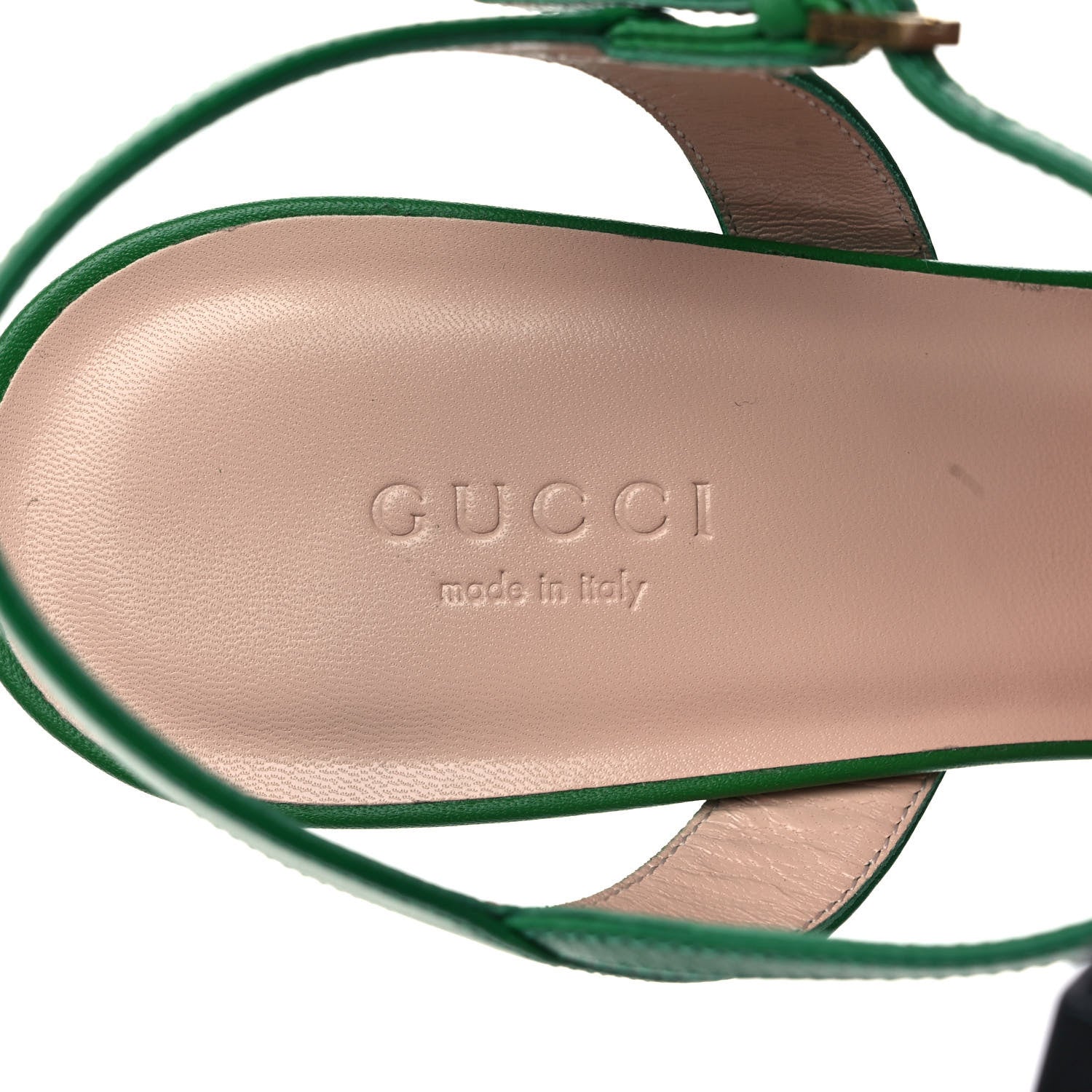 Gucci Lifford Calfskin GG Marmont Ankle Wrap 75mm Sandals 40 New Shamarock 7 of 8