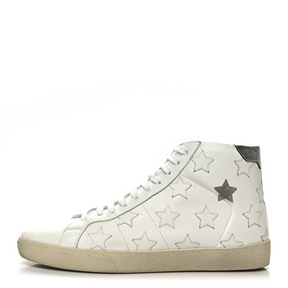 Saint Laurent Calfskin High Top Sneakers 44 White 1 of 10