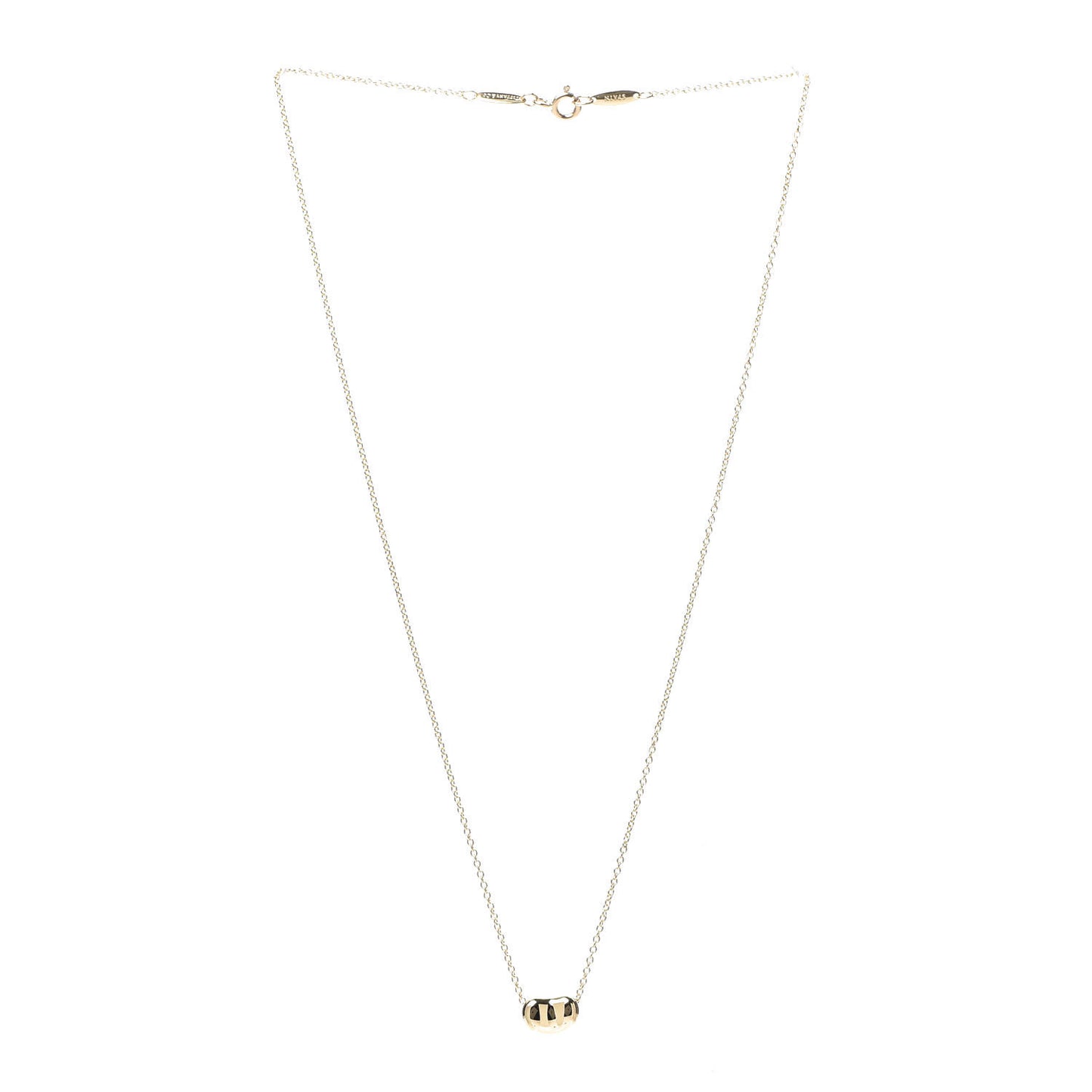 18K Yellow Gold 7mm Elsa Peretti Bean Pendant Necklace