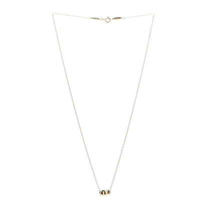 Tiffany 18K Yellow Gold 7mm Elsa Peretti Bean Pendant Necklace 2 of 8
