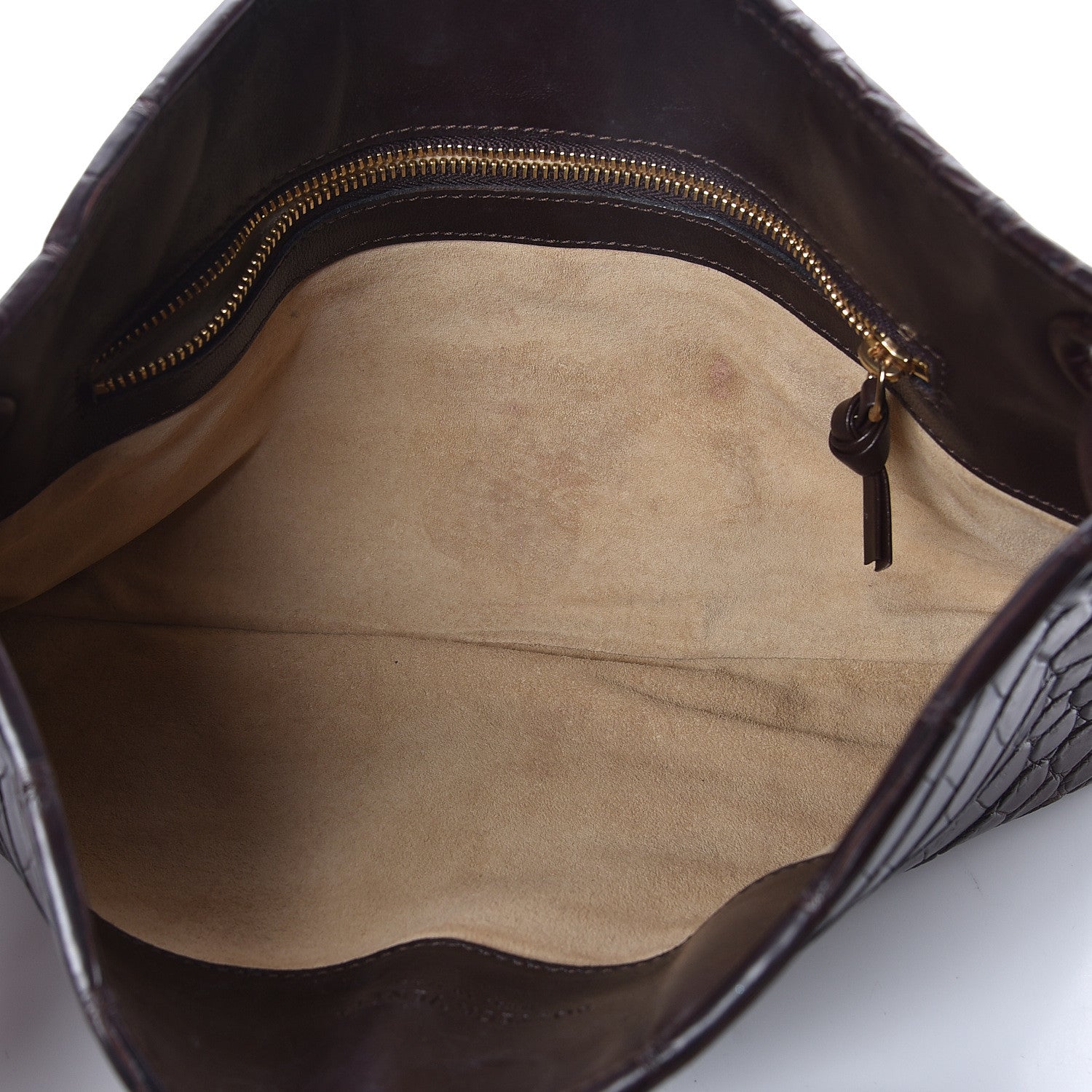 Bottega Veneta Crocodile Shoulder Bag Brown 5 of 10