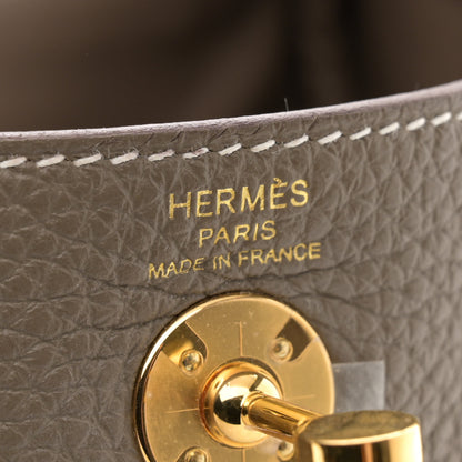 Hermes Taurillon Clemence Mini Lindy 20 Etoupe 6 of 11