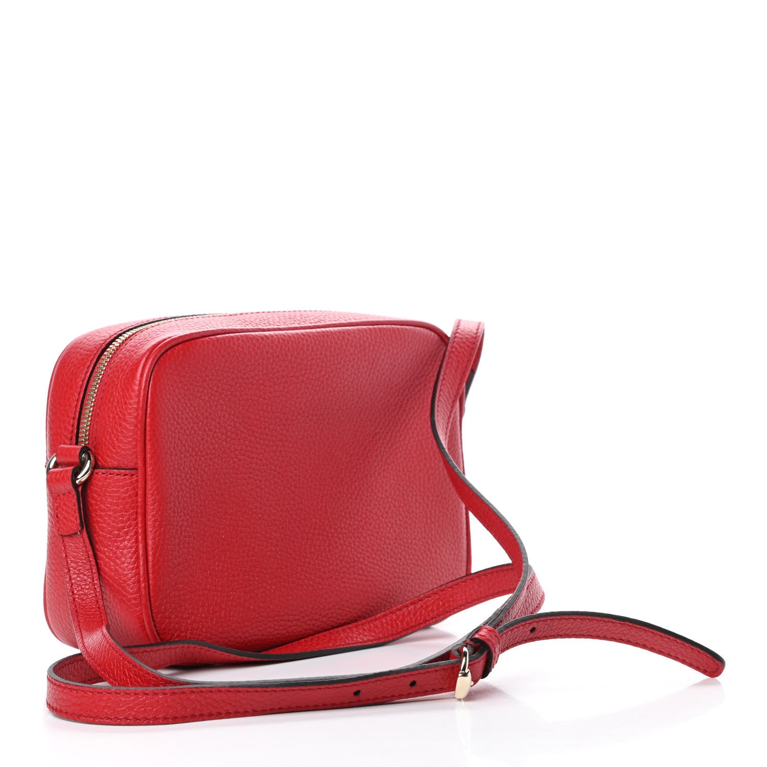 Gucci Pebbled Calfskin Small Soho Disco Bag Tabasco Red 3 of 10