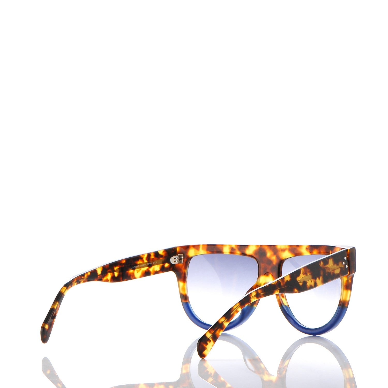 Celine Acetate Shadow Sunglasses CL 41026/S Tortoise Havana Blue 3 of 6
