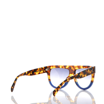 Celine Acetate Shadow Sunglasses CL 41026/S Tortoise Havana Blue 3 of 6