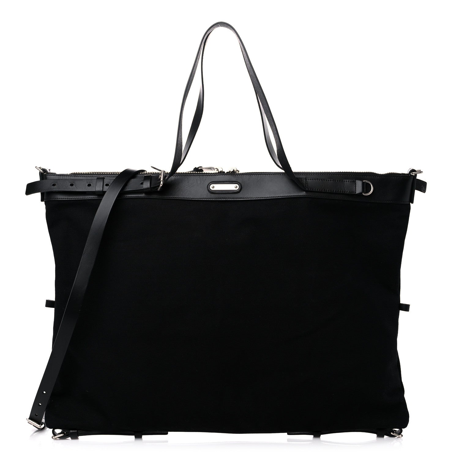 Saint Laurent Canvas ID Shopping Bag Black 1 of 9