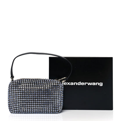 Alexander Wang Mesh Crystal Rhinestone Mini Heiress Pouch Navy 9 of 9