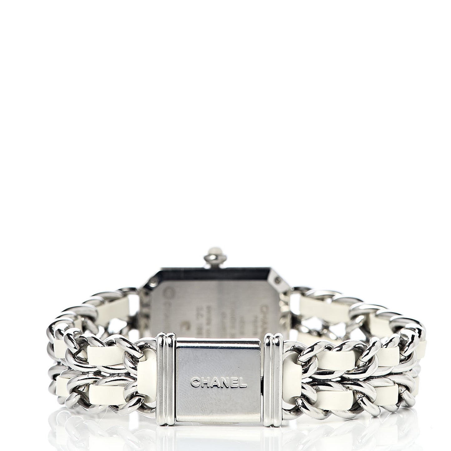 Stainless Steel Lambskin Mother of Pearl 20mm Chain Premiere Quartz Watch White L