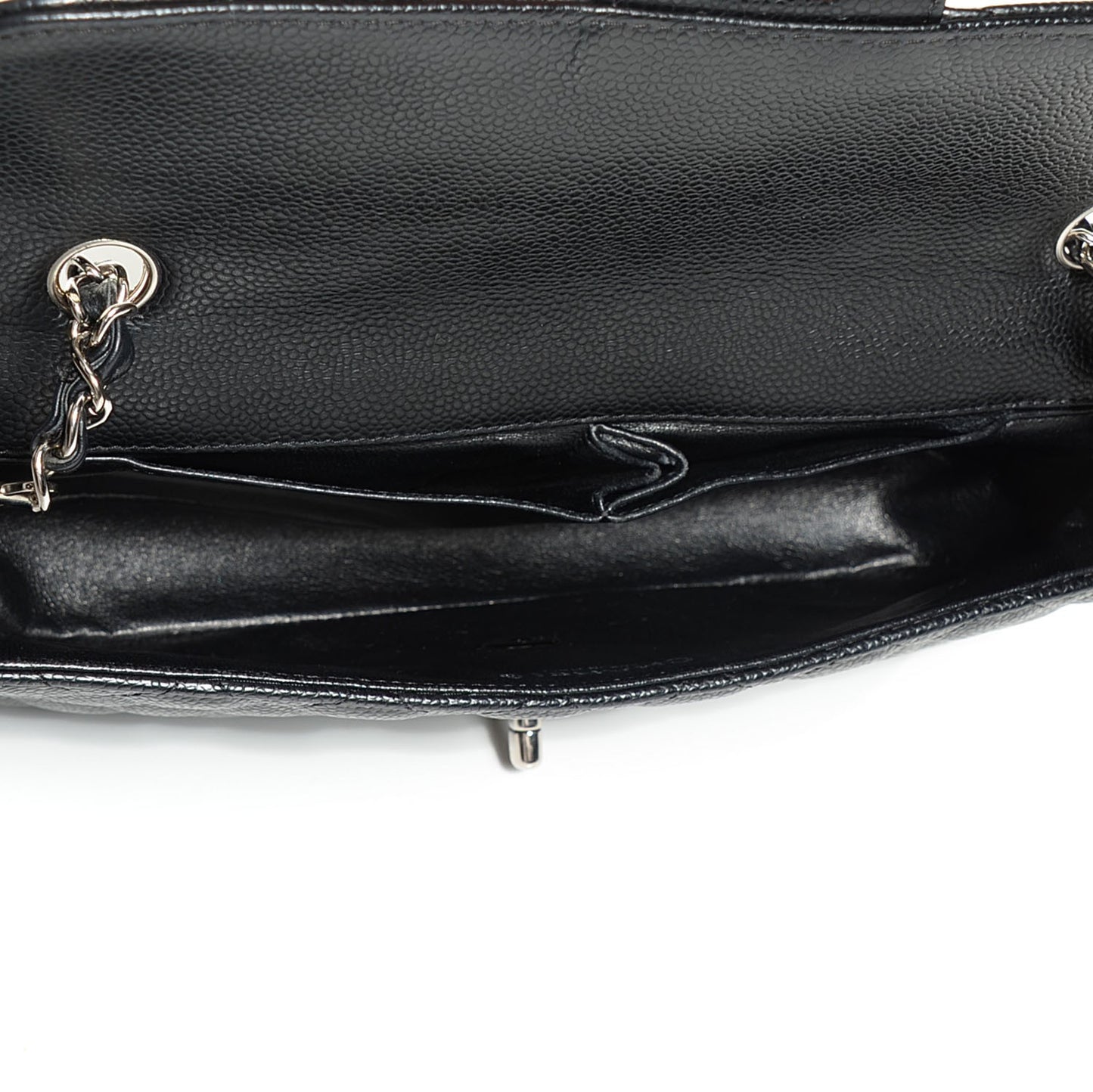 Caviar Quilted East West Flap Black
