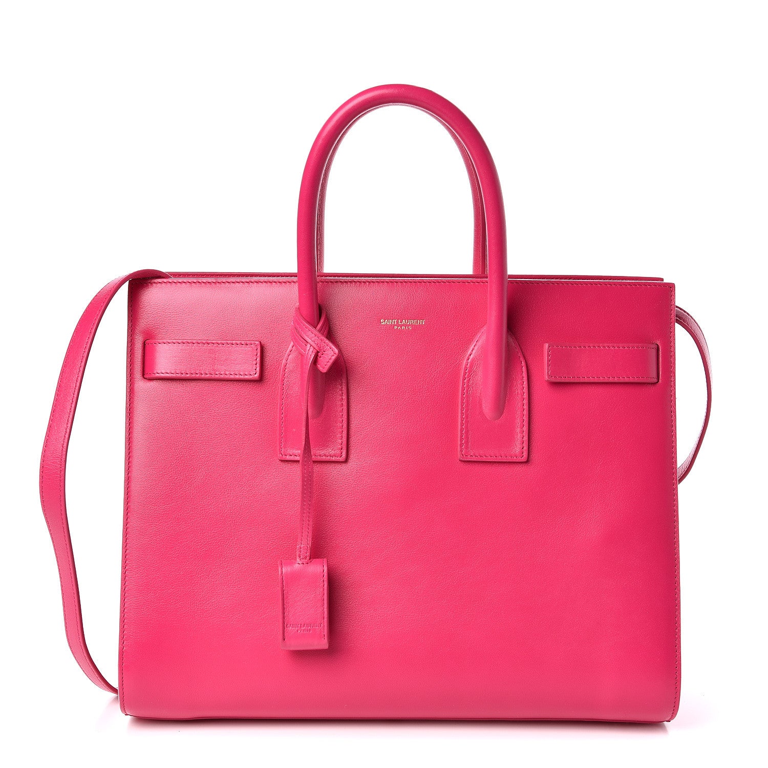 Saint Laurent Calfskin Small Sac De Jour Lipstick Fuchsia 1 of 10