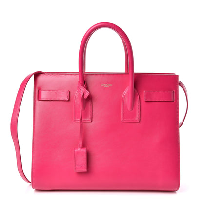 Saint Laurent Calfskin Small Sac De Jour Lipstick Fuchsia 1 of 10