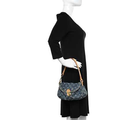 Louis Vuitton Monogram Denim Mini Pleaty Blue 2 of 9