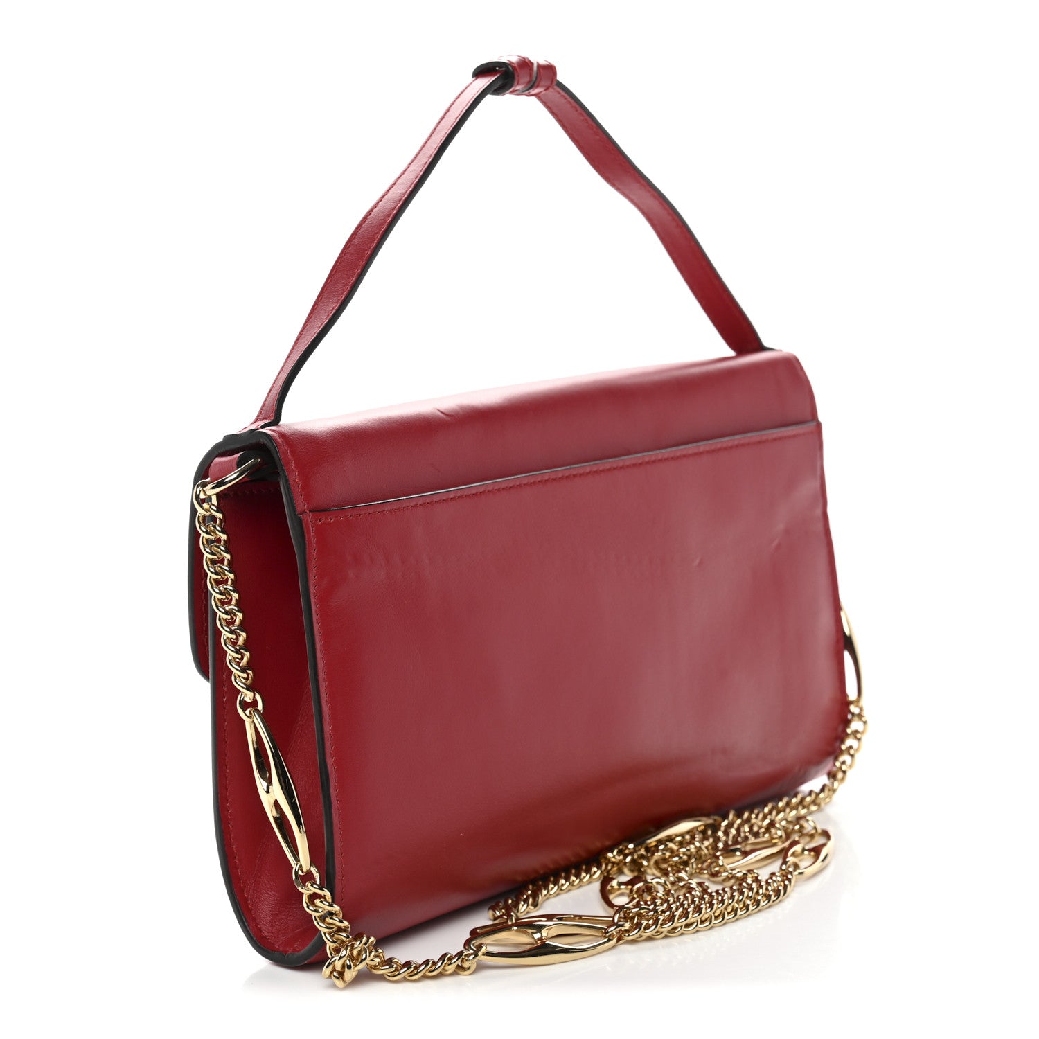 Gucci Smooth Calfskin Small Zumi Top Handle Shoulder Bag Hibiscus Red 3 of 14