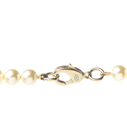 Chanel Graduated Pearl Crystal CC Long Necklace Gold 4 of 5