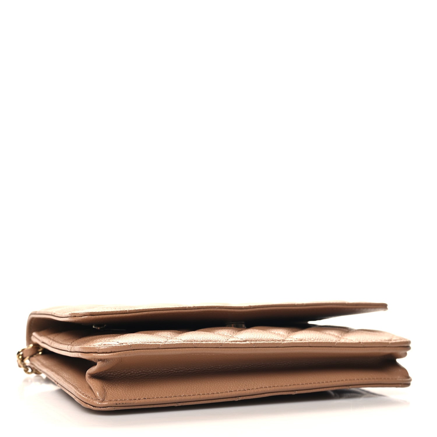 Chanel Caviar Quilted Wallet on Chain WOC Beige 4 of 12