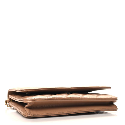 Chanel Caviar Quilted Wallet on Chain WOC Beige 4 of 12
