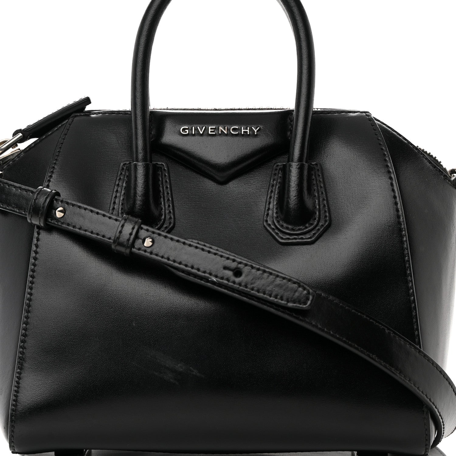 Givenchy Shiny Lord Calfskin Mini Antigona Black 8 of 23