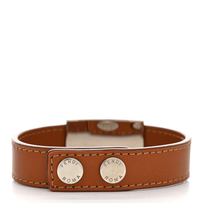 Fendi Calfskin FF Bracelet S Brown 3 of 6