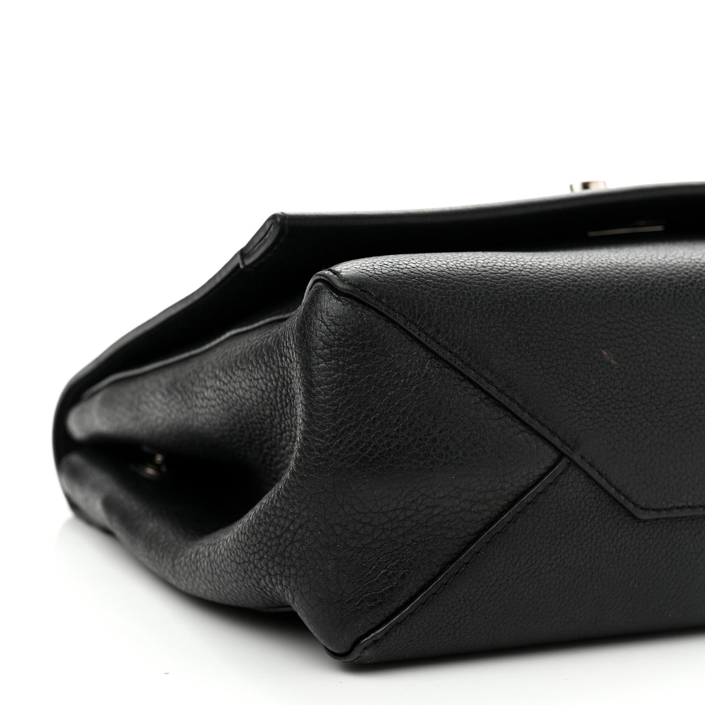 Soft Calfskin Lockme II Top Handle Black