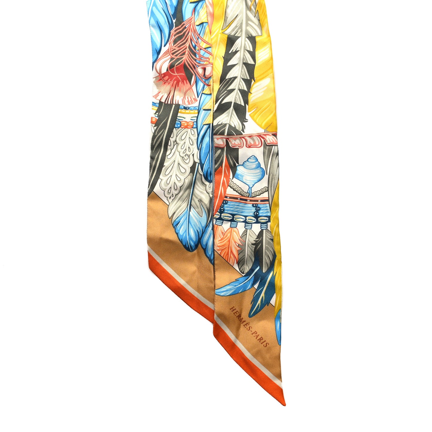Silk La Danse Pacifique Twilly Jaune D'Or Kaki Orange