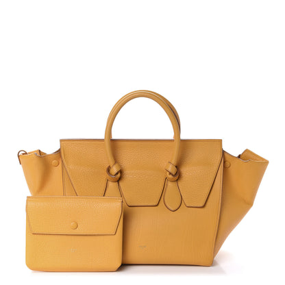 Celine Crisped Calfskin Small Tie Knot Tote Saffron 1 of 12