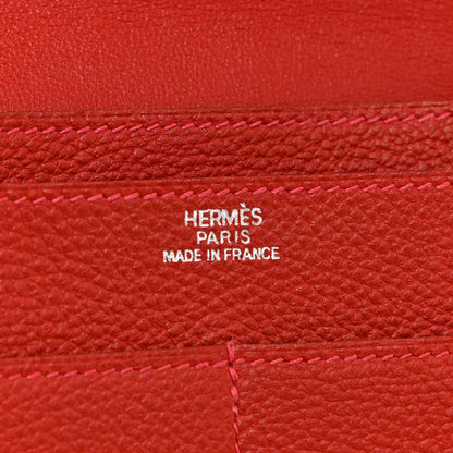 Hermes Togo Dogon Duo Wallet Rouge Casaque 7 of 14