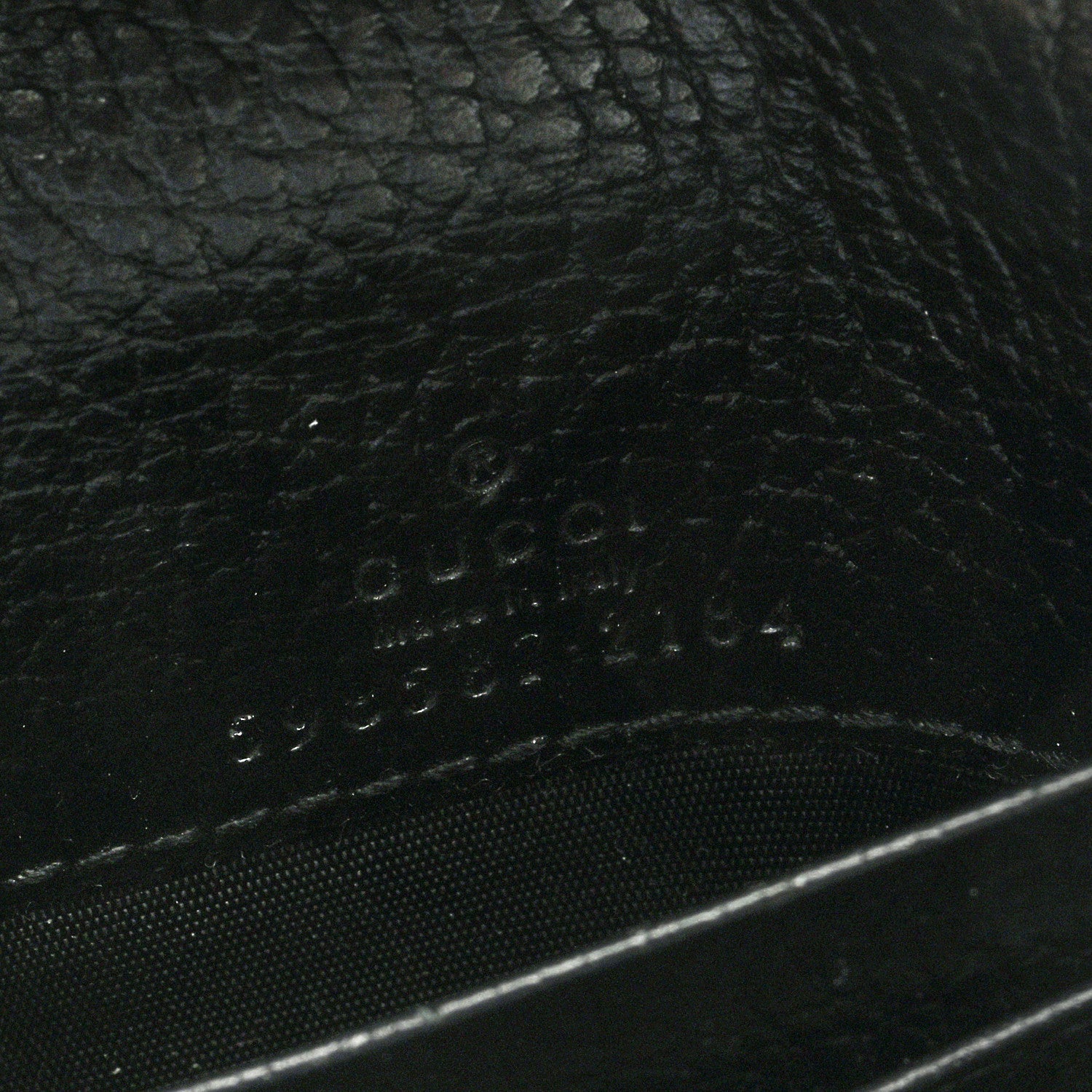 Gucci Dollar Calfskin Medium GG Marmont Wallet Black 6 of 6