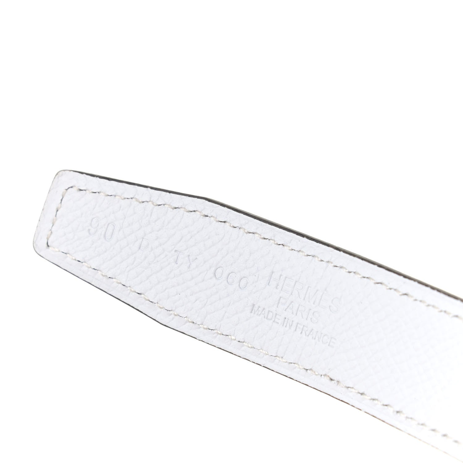 Hermes Epsom Swift 24mm H Belt 90 White Etoupe 3 of 6