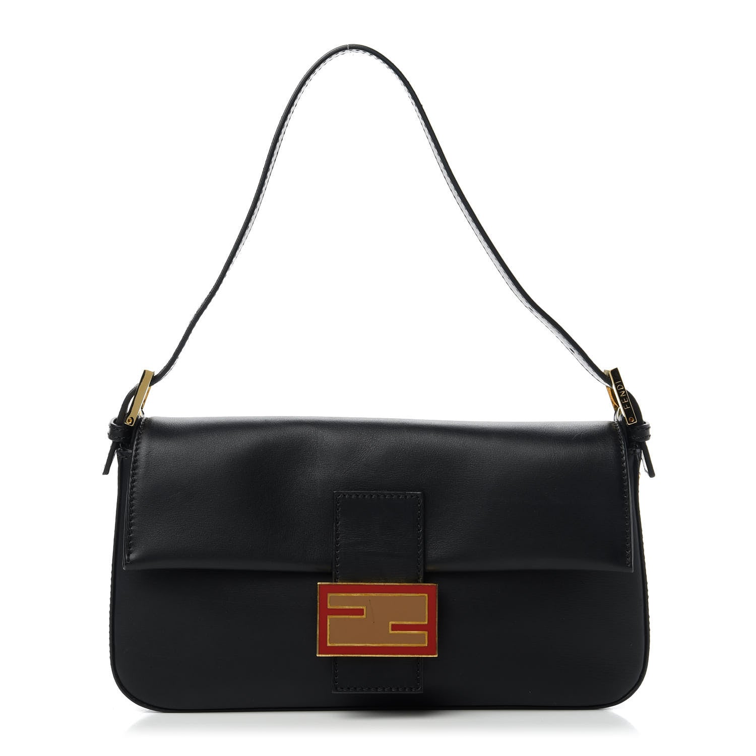 Fendi Vitello Baguette Trace Black 1 of 10