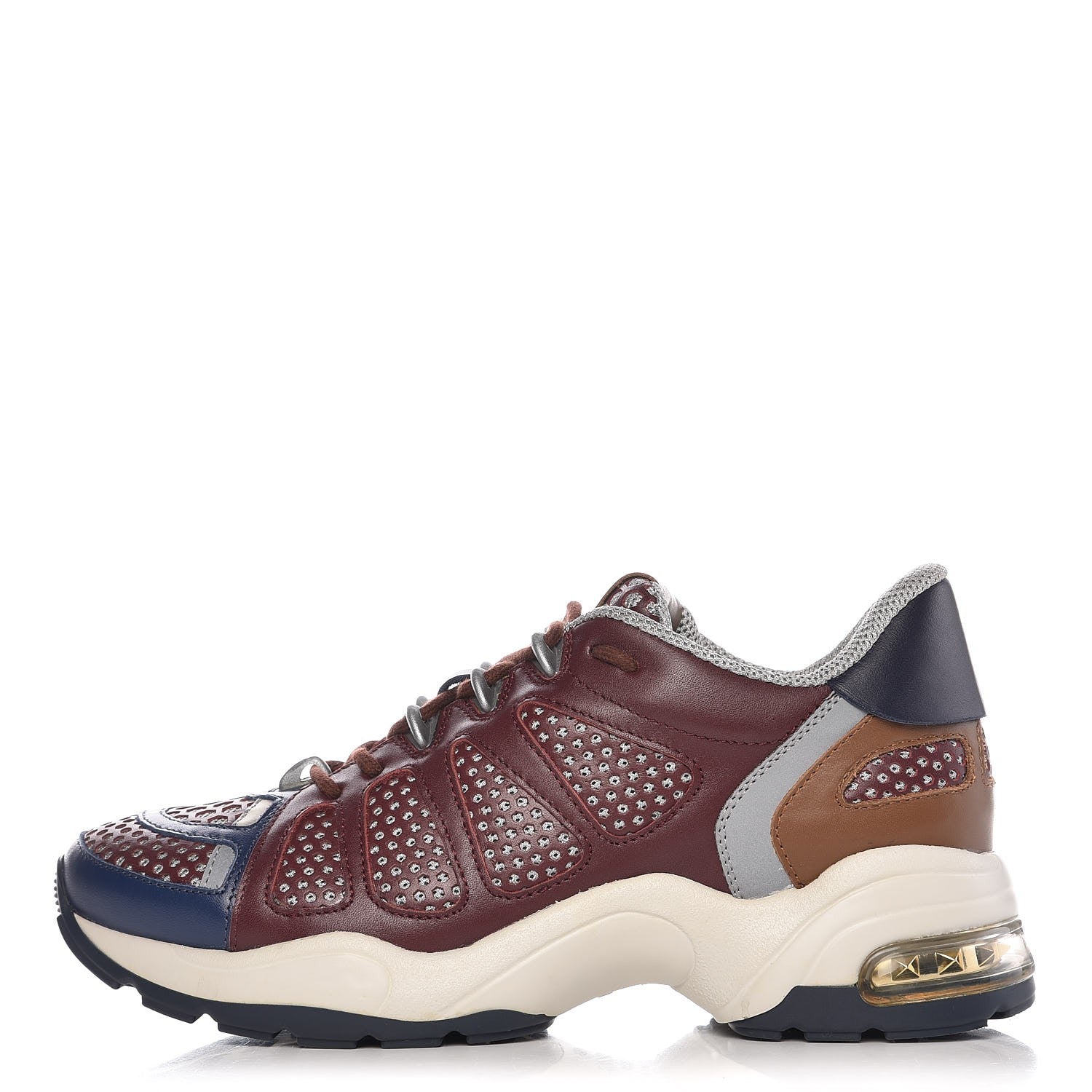 Valentino Garavani Nappa Mesh Laser Cut Mens X-Ray Sneakers 39.5 Rubin Multicolor 1 of 12