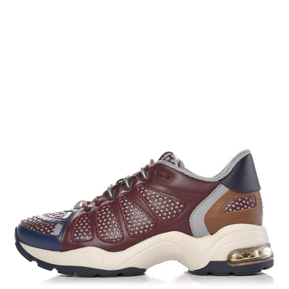 Valentino Garavani Nappa Mesh Laser Cut Mens X-Ray Sneakers 39.5 Rubin Multicolor 1 of 12