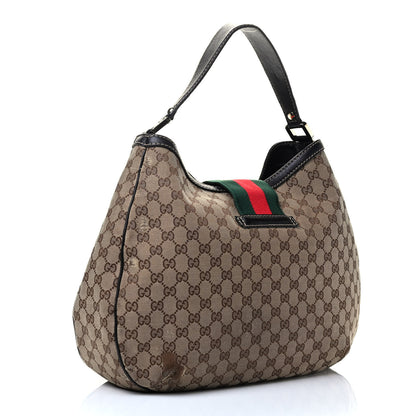Gucci Monogram Large New Ladies Web Hobo Dark Brown 2 of 7