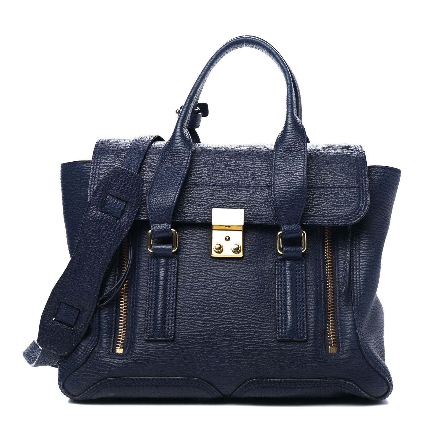 Textured Calfskin Medium Pashli Satchel Ink