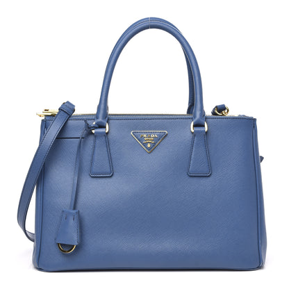 Prada Saffiano Small Galleria Double Zip Tote Cobalto 1 of 12