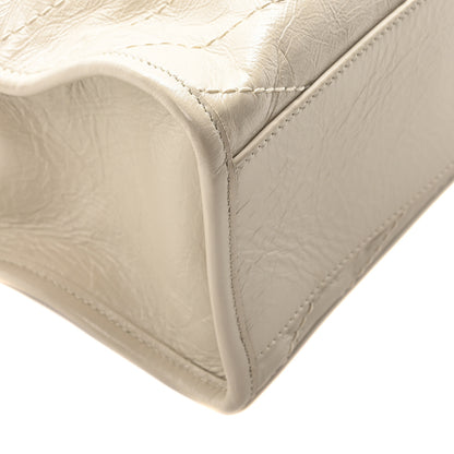 Saint Laurent Crinkled Calfskin Matelasse Monogram Medium Niki Shopper Tote Crema Soft 9 of 10