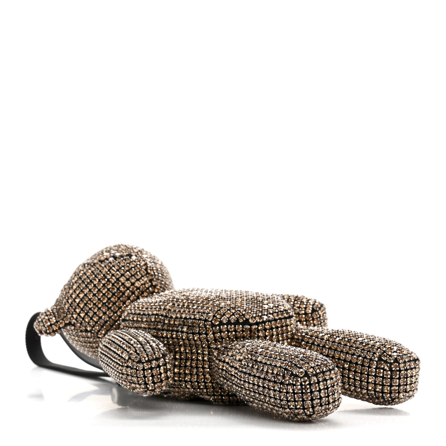 Crystal Mesh Beiress Wristlet Cognac