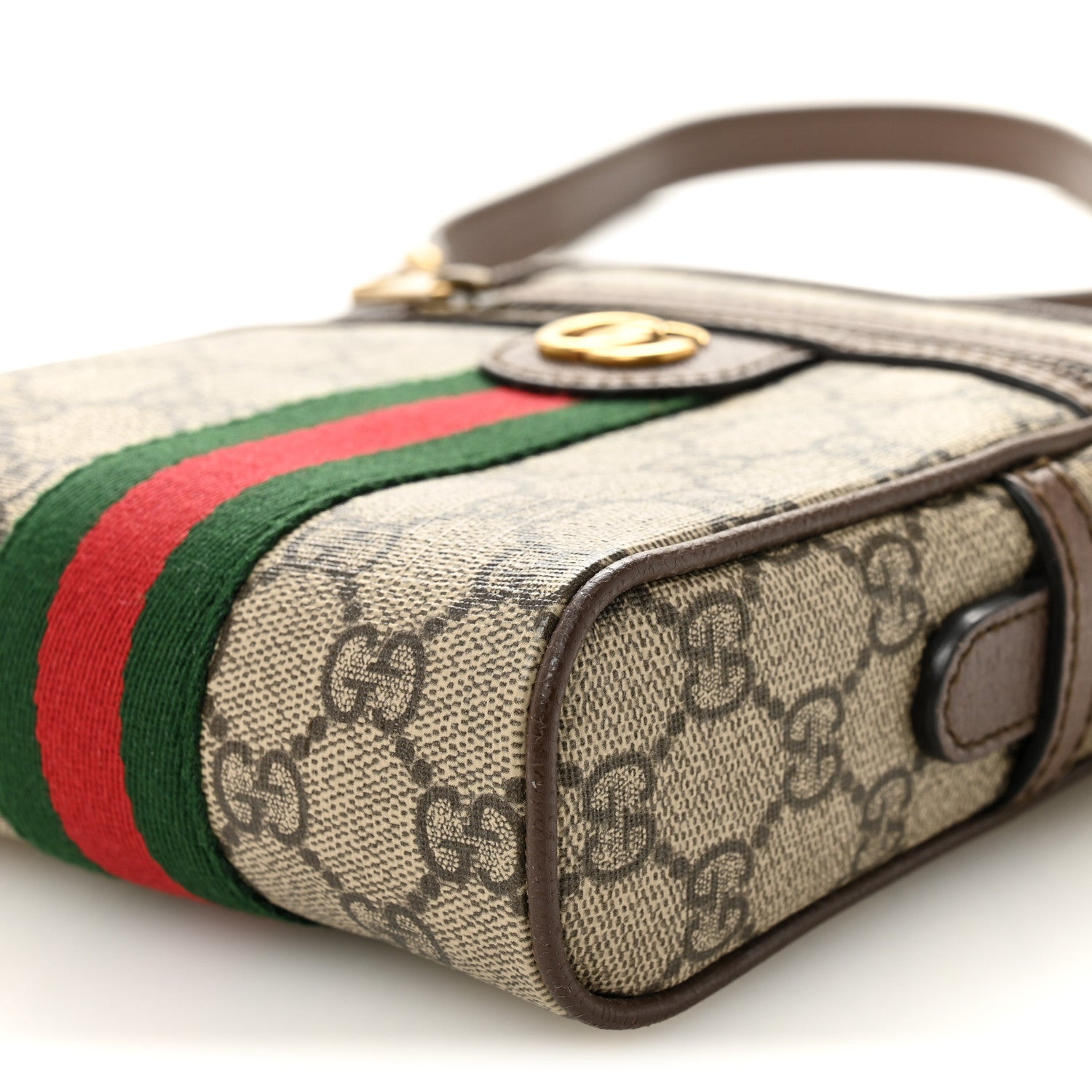 Gucci GG Supreme Monogram Web Mini Ophidia Messenger Brown 1860256