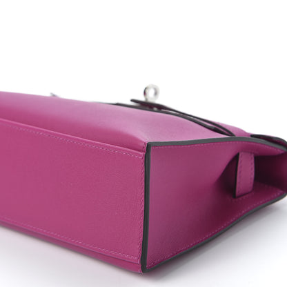 Hermes Swift Kelly Pochette Clutch Rose Pourpre 6 of 10