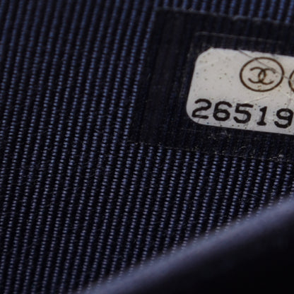 Chanel Caviar Quilted Flap Card Holder Wallet Navy Blue 9 of 9
