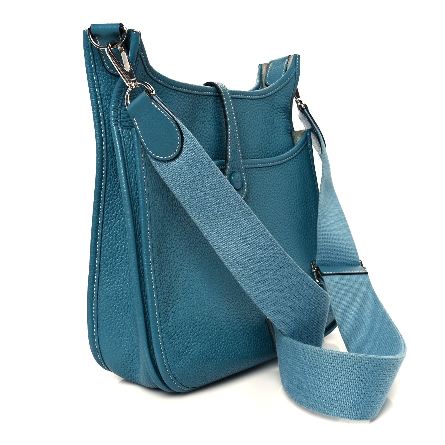 Hermes Taurillon Clemence Evelyne III PM Blue Jean 3 of 11