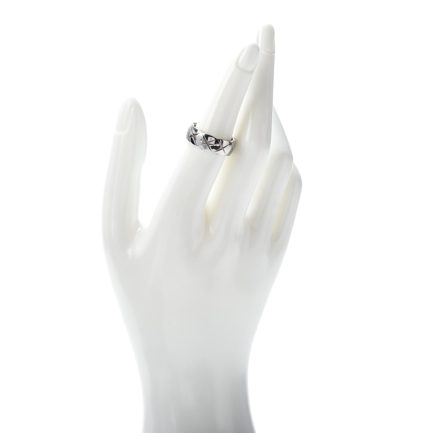 Chanel 18K White Gold Small Coco Crush Ring 54 6.75 2 of 5