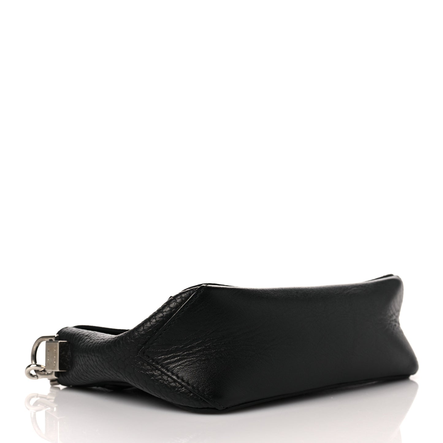 Pebbled Calfskin Extra Small Courier Black