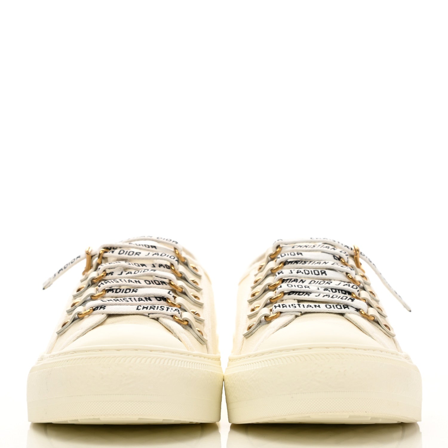 Christian Dior Canvas Walk 'N' Dior Low Top Sneakers 39 Milk 2 of 8