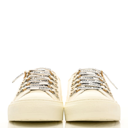Christian Dior Canvas Walk 'N' Dior Low Top Sneakers 39 Milk 2 of 8