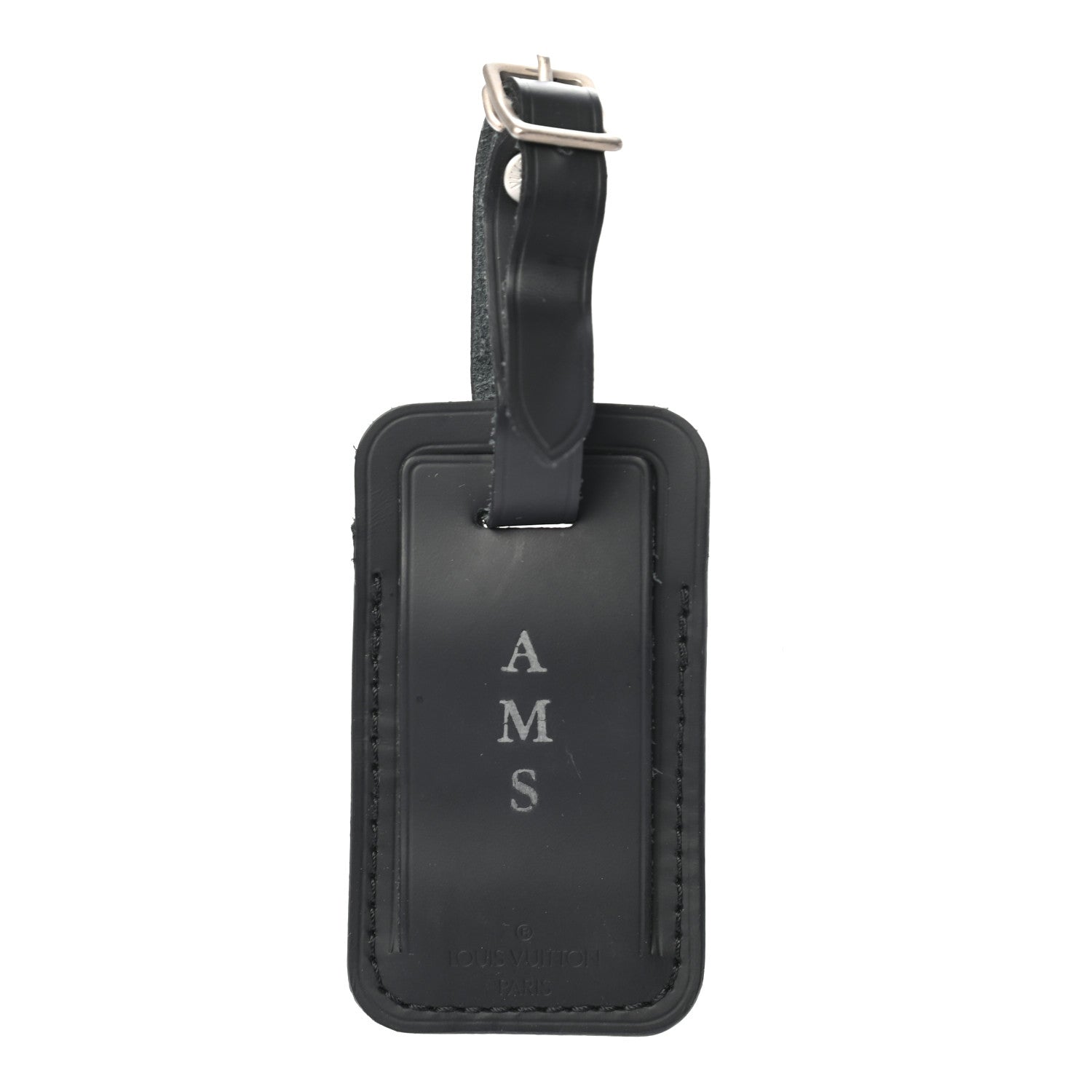 Louis Vuitton Calfskin Small Luggage Tag Black 1 of 3