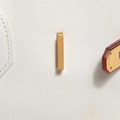 Hermes Swift Bi-Color Birkin 35 Blanc Rouge Vif 22 of 24