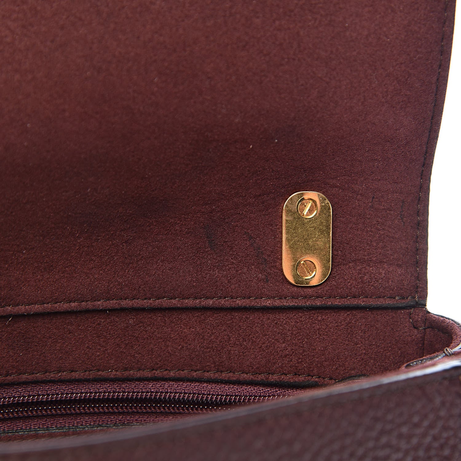 Mulberry Glossy Goatskin Small Lily Flap Oxblood 10 of 13
