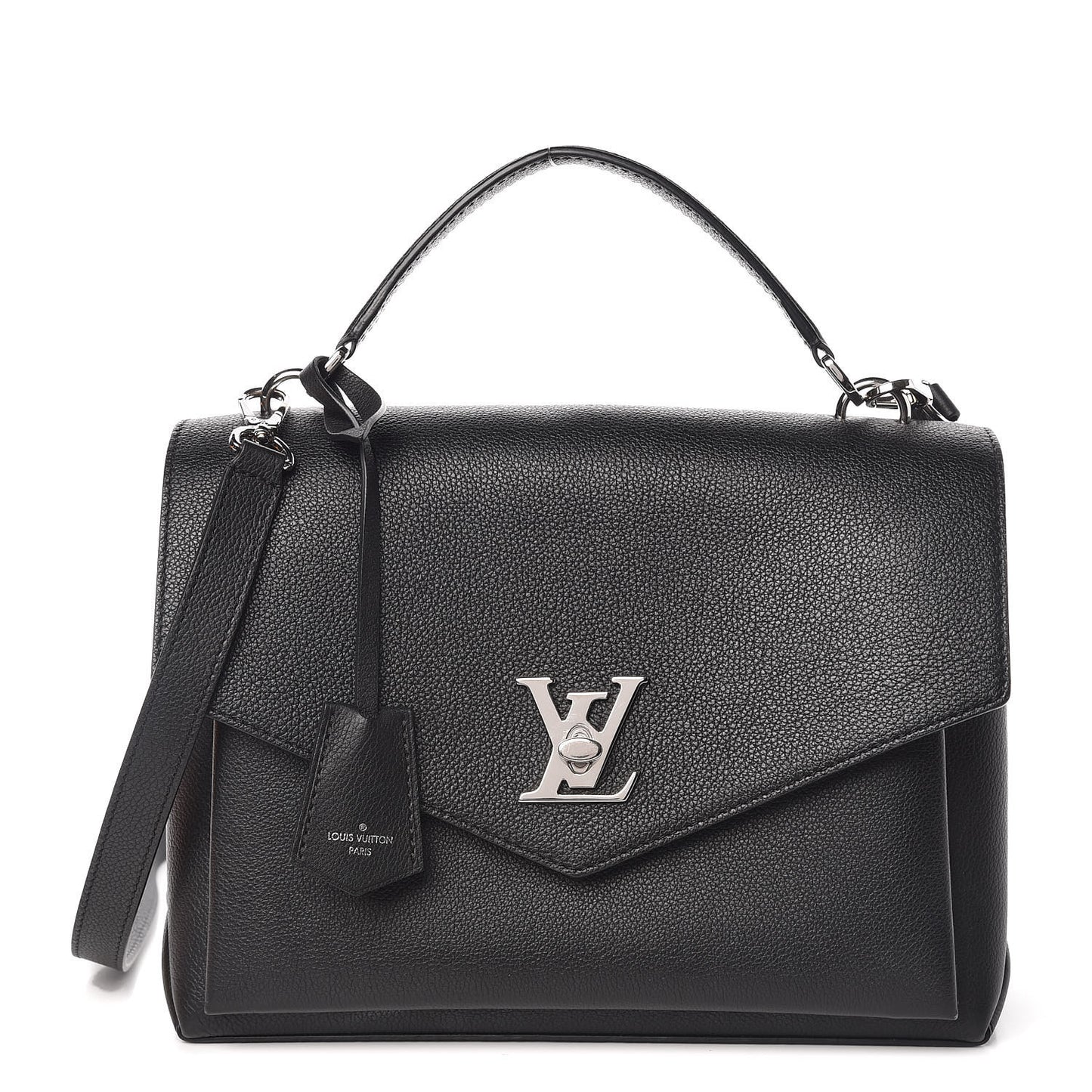 Soft Calfskin My Lockme Top Handle Black
