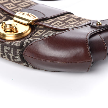 Fendi Zucchino Cuoio Ingrassato Compilation Hobo Testa di Moro Beige 9 of 10