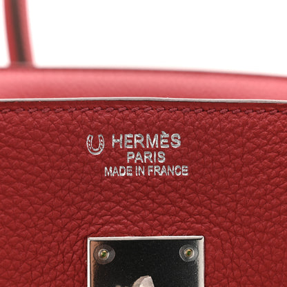 Hermes Togo Horseshoe Birkin 35 Rouge Garance Anemone 6 of 11